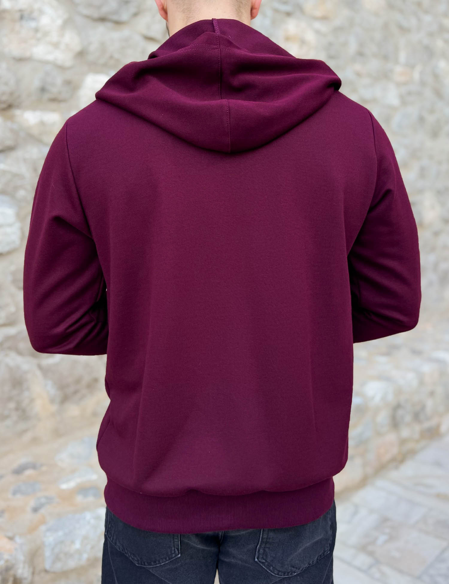 Origin ανδρική μπορντό ζακέτα με κουκούλα 261077 φωτογραφία